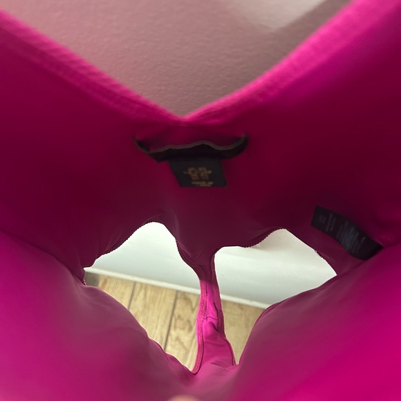 House of Harlow Bodysuit Bodycon Fuchsia Pink One Piece Thong Swimsuit Size XS - Picture 6 of 9